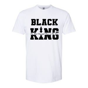 Black King The Most Powerful Piece In The Game Black History Softstyle CVC T-Shirt