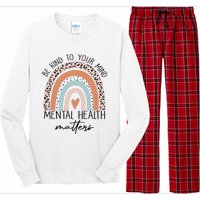 Be Kind To Your Mind Mental Health Matters Awareness Long Sleeve Pajama Set