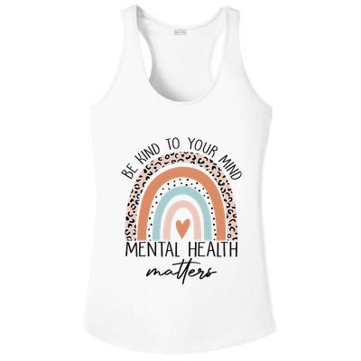 Be Kind To Your Mind Mental Health Matters Awareness Ladies PosiCharge Competitor Racerback Tank