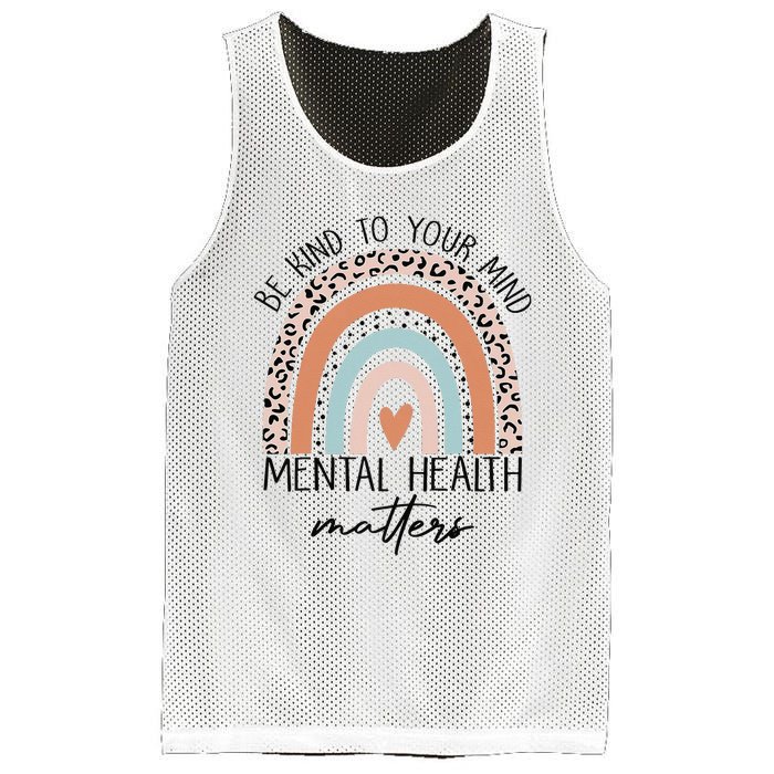 Be Kind To Your Mind Mental Health Matters Awareness Mesh Reversible Basketball Jersey Tank