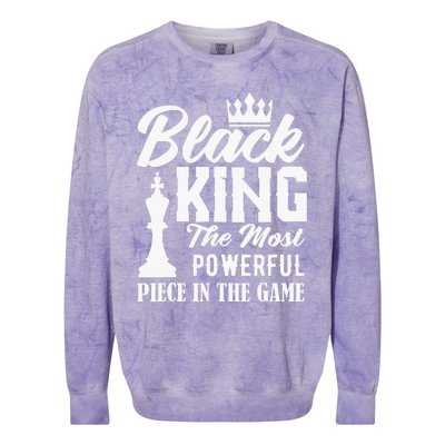 Black King The Most Powerful Piece in The Game Colorblast Crewneck Sweatshirt