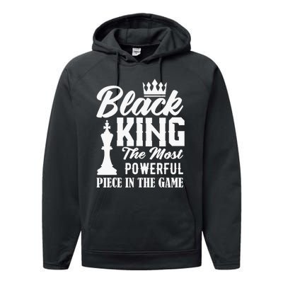 Black King The Most Powerful Piece in The Game Performance Fleece Hoodie