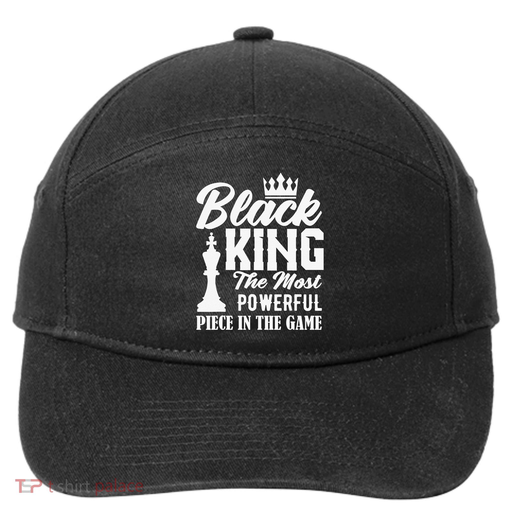 Black King The Most Powerful Piece in The Game 7-Panel Snapback Hat
