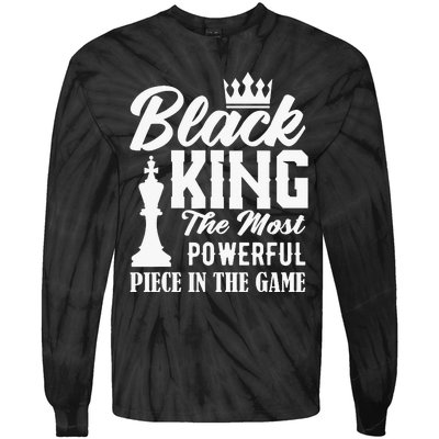 Black King The Most Powerful Piece in The Game Tie-Dye Long Sleeve Shirt