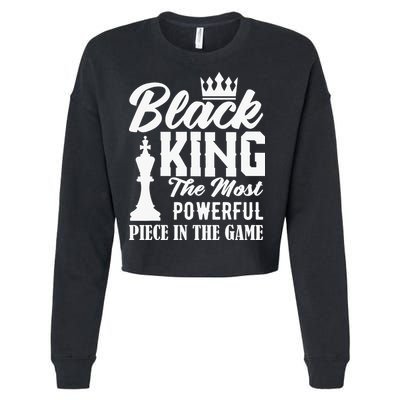 Black King The Most Powerful Piece in The Game Cropped Pullover Crew
