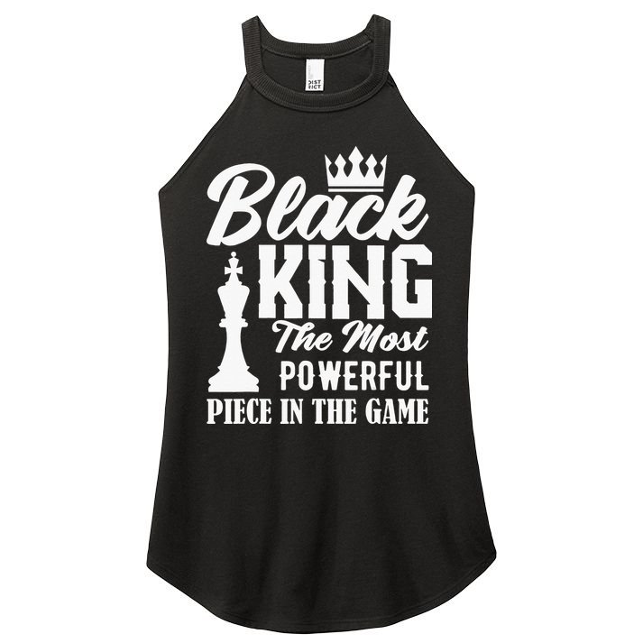 Black King The Most Powerful Piece in The Game Women's Perfect Tri Rocker Tank
