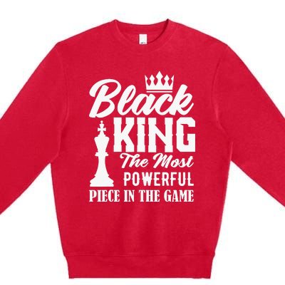 Black King The Most Powerful Piece in The Game Premium Crewneck Sweatshirt