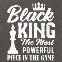 Black King The Most Powerful Piece in The Game Cotton Canvas Backpack