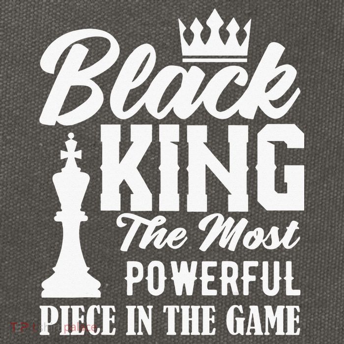 Black King The Most Powerful Piece in The Game Cotton Canvas Backpack