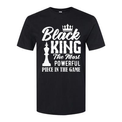 Black King The Most Powerful Piece in The Game Softstyle CVC T-Shirt