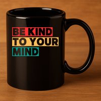 Be Kind To Your Mind Mental Health Awareness 11oz C Handle Ceramic Mug