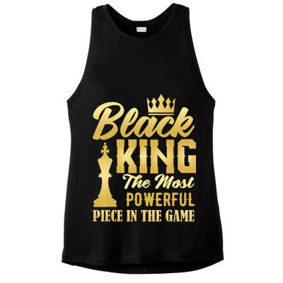 Black King The Most Powerful Piece in The Game Ladies PosiCharge Tri-Blend Wicking Tank