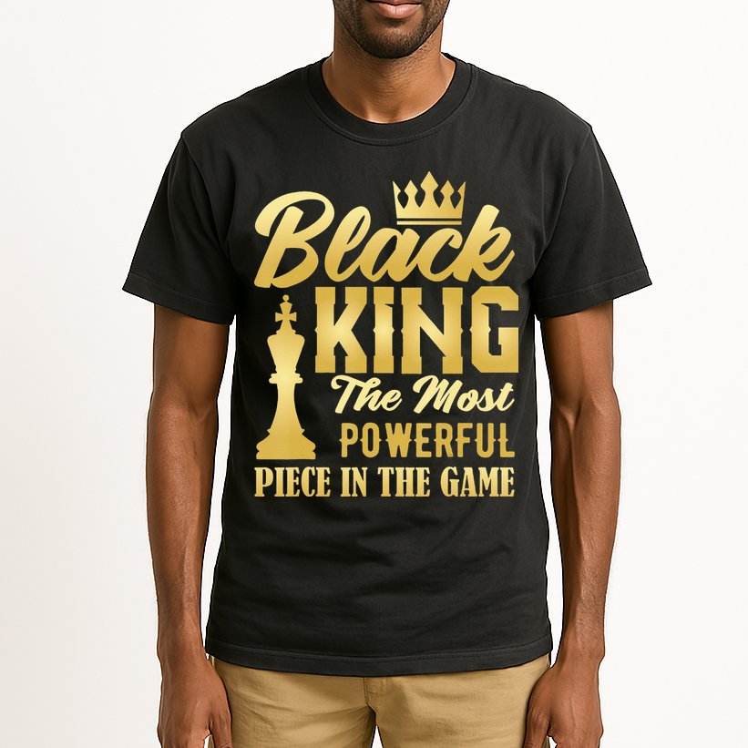Black King The Most Powerful Piece in The Game Tall T-Shirt