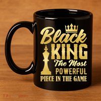 Black King The Most Powerful Piece in The Game 11oz C Handle Ceramic Mug