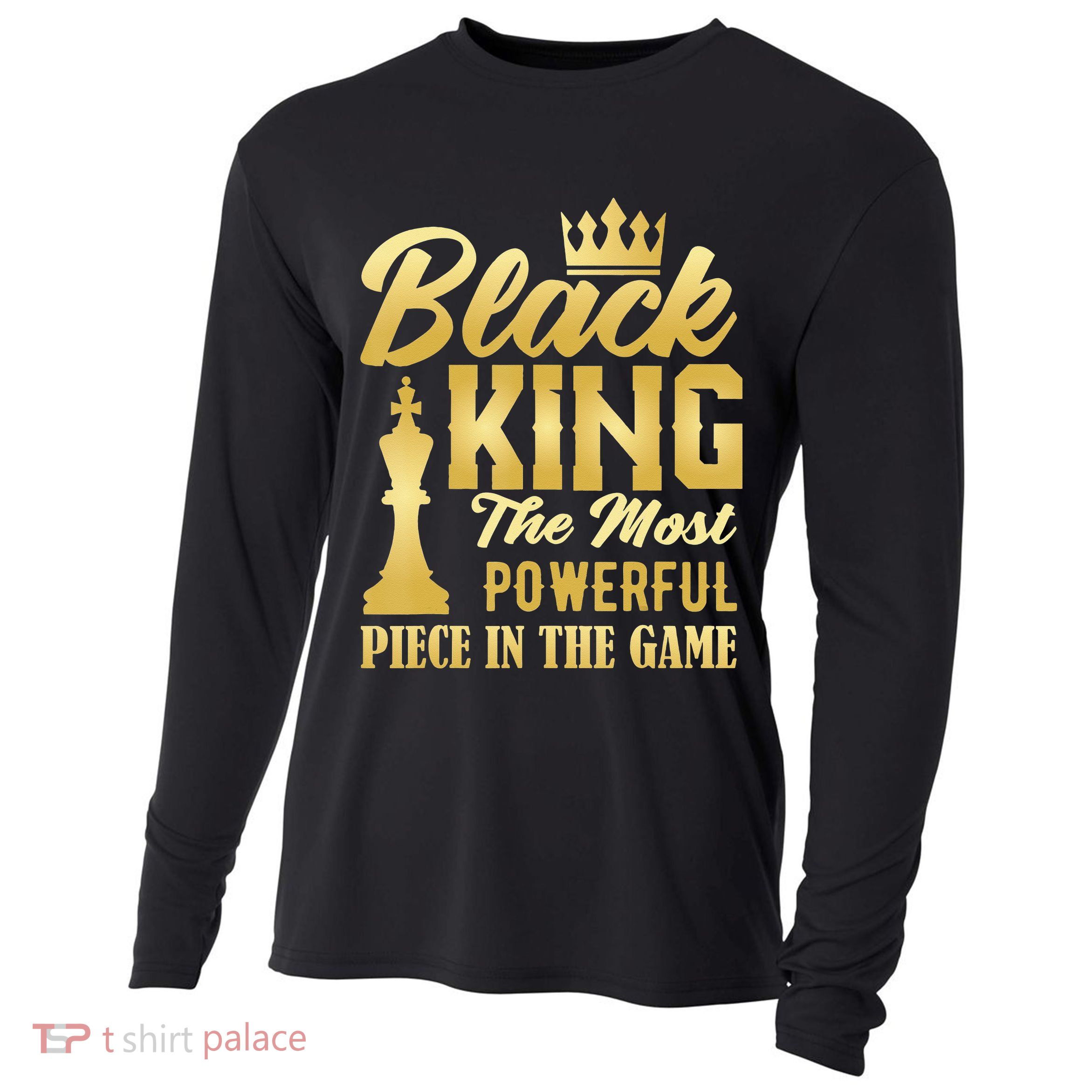 Black King The Most Powerful Piece in The Game Cooling Performance Long Sleeve Crew