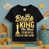 Black King The Most Powerful Piece in The Game Toddler T-Shirt