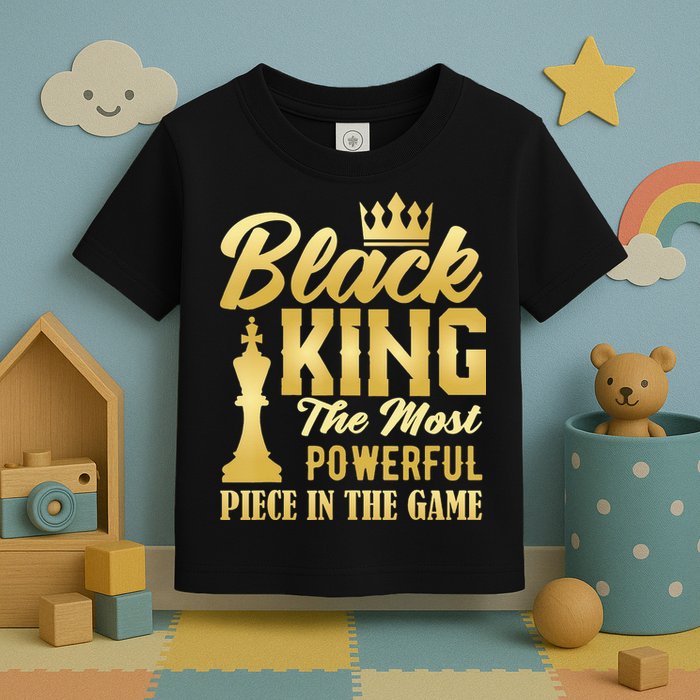 Black King The Most Powerful Piece in The Game Toddler T-Shirt