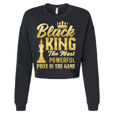 Black King The Most Powerful Piece in The Game Cropped Pullover Crew