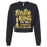 Black King The Most Powerful Piece in The Game Cropped Pullover Crew