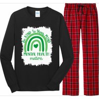 Be Kind To Your Mind,Mental Health Matters, Autism Awareness Long Sleeve Pajama Set