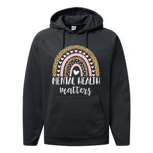 Be Kind To Your Mind Rainbow Mental Health Matters Awareness Performance Fleece Hoodie