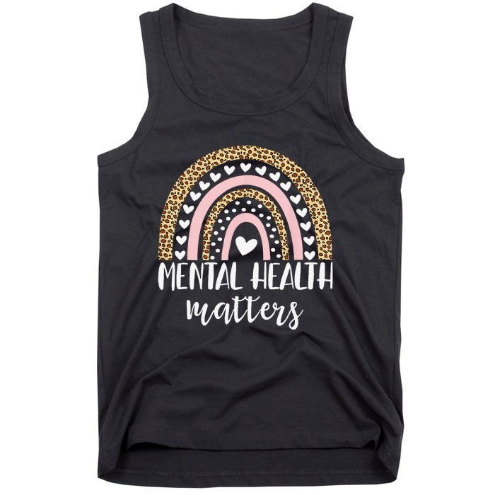 Be Kind To Your Mind Rainbow Mental Health Matters Awareness Tank Top