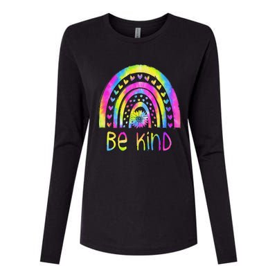 Be Kind Tie Dye Rainbow Choose Kindness Autism Awareness Womens Cotton Relaxed Long Sleeve T-Shirt