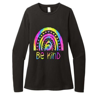 Be Kind Tie Dye Rainbow Choose Kindness Autism Awareness Womens CVC Long Sleeve Shirt