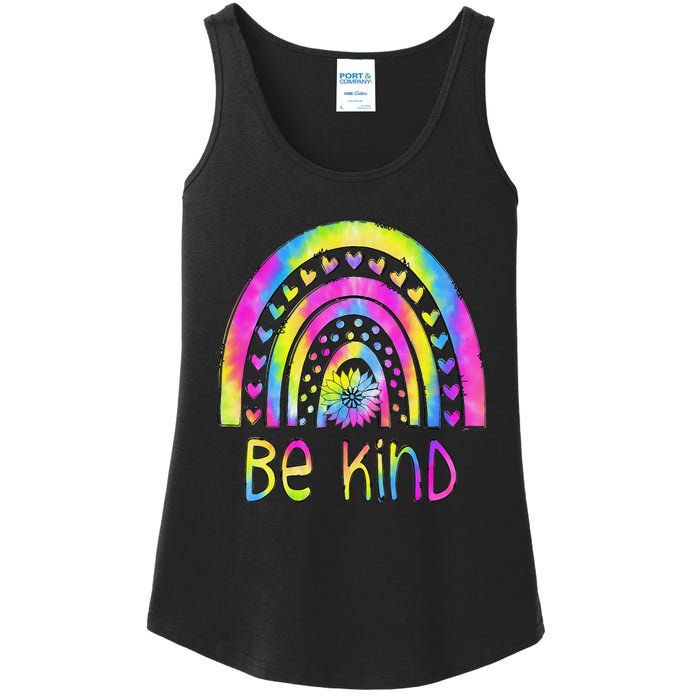 Be Kind Tie Dye Rainbow Choose Kindness Autism Awareness Ladies Essential Tank