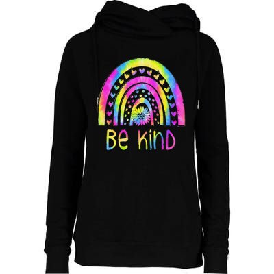 Be Kind Tie Dye Rainbow Choose Kindness Autism Awareness Womens Funnel Neck Pullover Hood