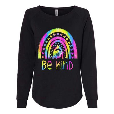 Be Kind Tie Dye Rainbow Choose Kindness Autism Awareness Womens California Wash Sweatshirt