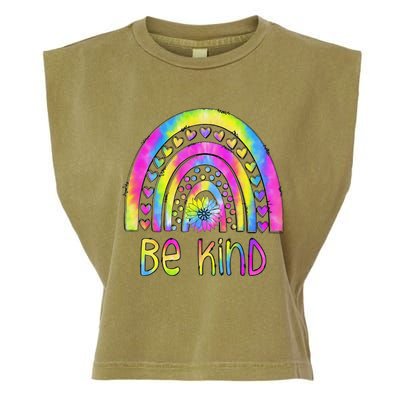 Be Kind Tie Dye Rainbow Choose Kindness Autism Awareness Garment-Dyed Women's Muscle Tee