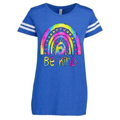 Be Kind Tie Dye Rainbow Choose Kindness Autism Awareness Enza Ladies Jersey Football T-Shirt