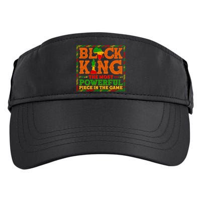 Black King The Most Powerful Piece In The Game Celebrate Black History Adult Drive Performance Visor