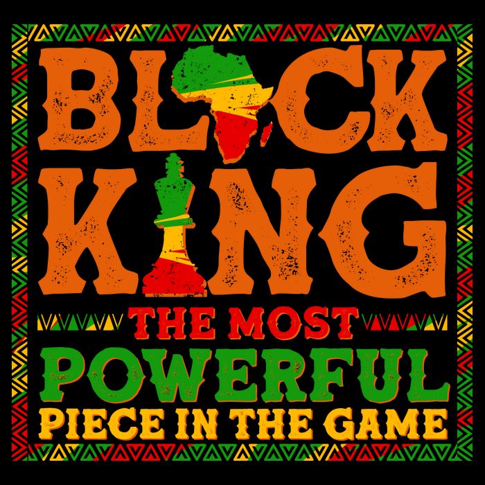 Black King The Most Powerful Piece In The Game Celebrate Black History Drawstring Bag