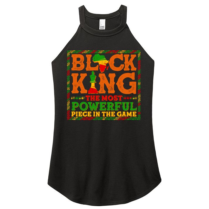 Black King The Most Powerful Piece In The Game Celebrate Black History Women's Perfect Tri Rocker Tank
