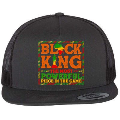 Black King The Most Powerful Piece In The Game Celebrate Black History Flatbill Hat