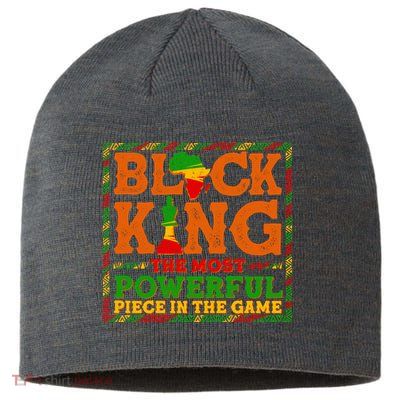 Black King The Most Powerful Piece In The Game Celebrate Black History Sustainable Beanie