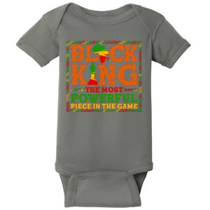 Black King The Most Powerful Piece In The Game Celebrate Black History Baby Bodysuit