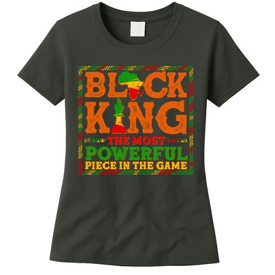 Black King The Most Powerful Piece In The Game Celebrate Black History Womens T-Shirt