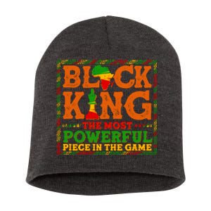 Black King The Most Powerful Piece In The Game Celebrate Black History Short Acrylic Beanie