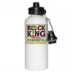 Black King The Most Powerful Piece In The Game Celebrate Black History Aluminum Water Bottle