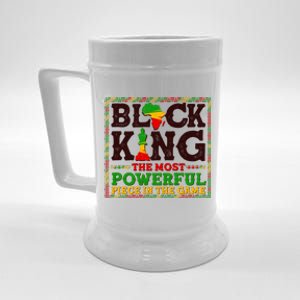 Black King The Most Powerful Piece In The Game Celebrate Black History Beer Stein