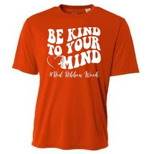 Be Kind To Your Mind Red Ribbon Week Groovy Cooling Performance Crew T-Shirt