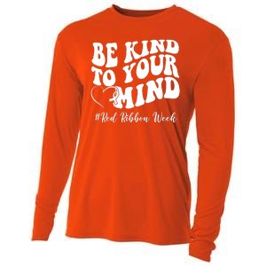 Be Kind To Your Mind Red Ribbon Week Groovy Cooling Performance Long Sleeve Crew