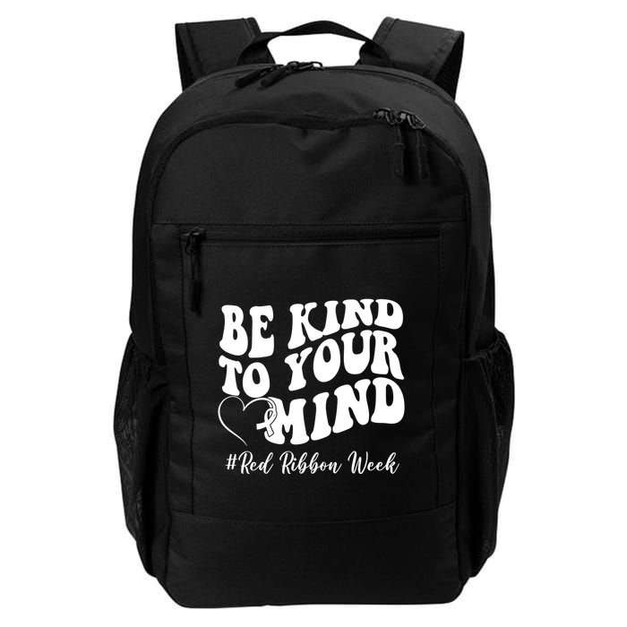 Be Kind To Your Mind Red Ribbon Week Groovy Backpack