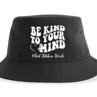 Be Kind To Your Mind Red Ribbon Week Groovy Sustainable Bucket Hat