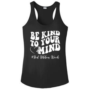 Be Kind To Your Mind Red Ribbon Week Groovy Ladies PosiCharge Competitor Racerback Tank