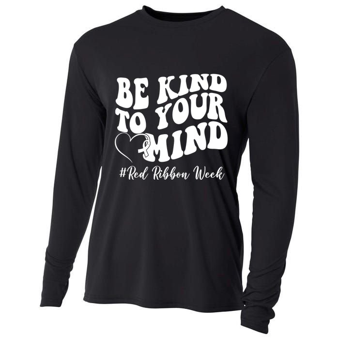 Be Kind To Your Mind Red Ribbon Week Groovy Cooling Performance Long Sleeve Crew