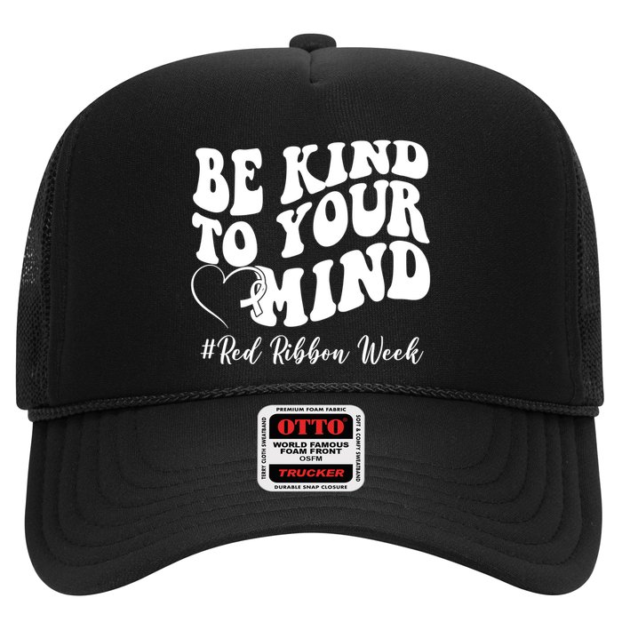 Be Kind To Your Mind Red Ribbon Week Groovy Hat